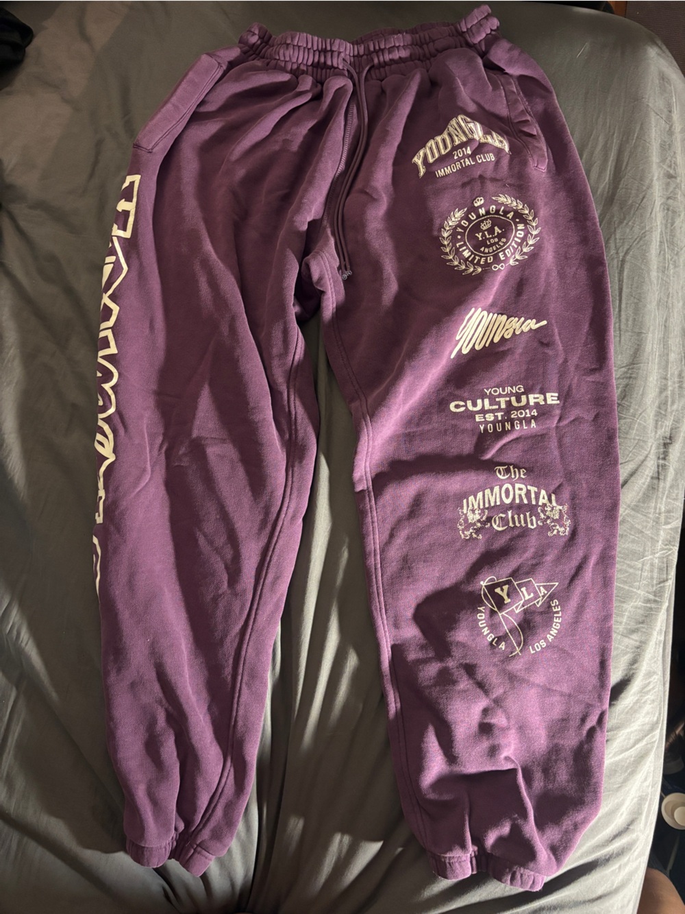 Purple YoungLA Graphic Sweatpants